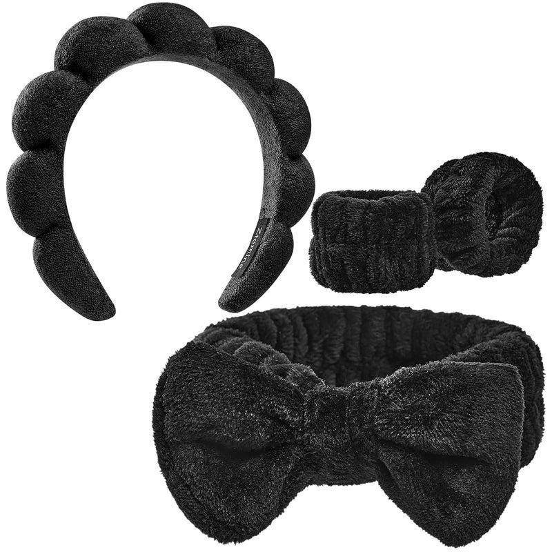 Ztomine Store Headbands for Women - Spa Headband and Wristband Set - Headband for Washing Face,Facial Mask,Makeup and Skin Care,Gifts for Women and Teen Girl Gifts Trendy Stuff - Image 1